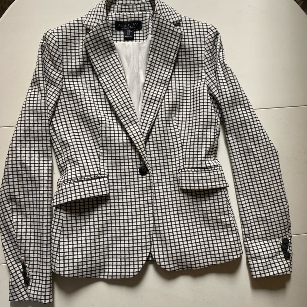 Rachel Zoe black and white blazer
